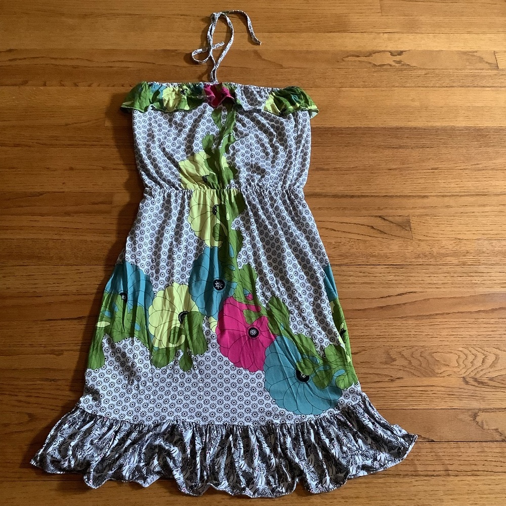 Lux floral halter dress size medium